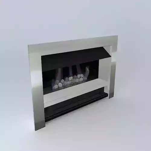 Silver Gas Fire