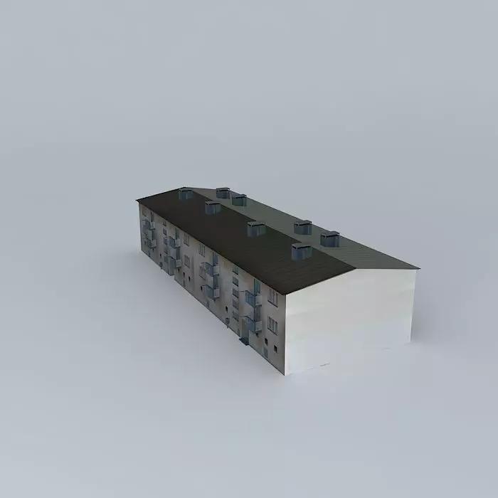 Caprag older residential building Free 3D model_0