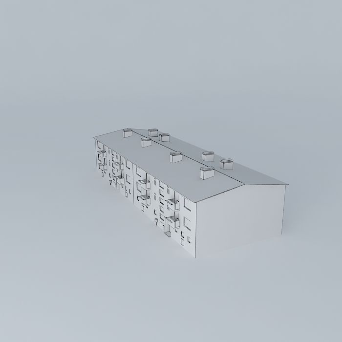 Caprag older residential building Free 3D model_3