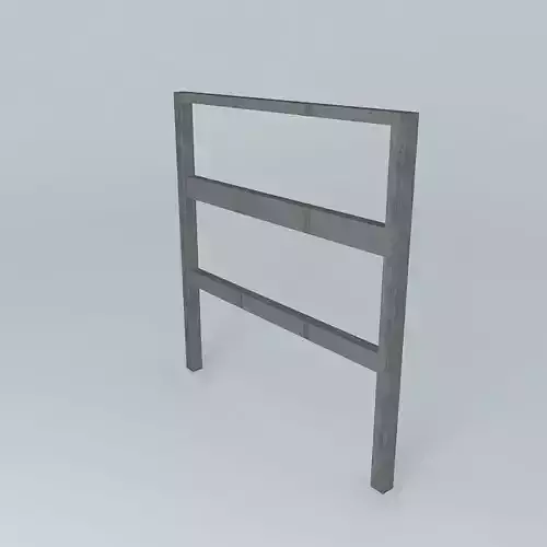 Railing metal bed frame
