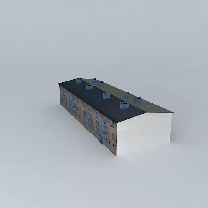 Caprag older residential building Free 3D model_0