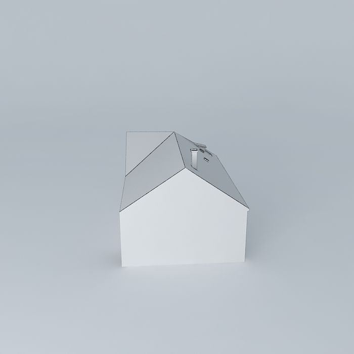 Old Corner House Low-poly 3D model_4
