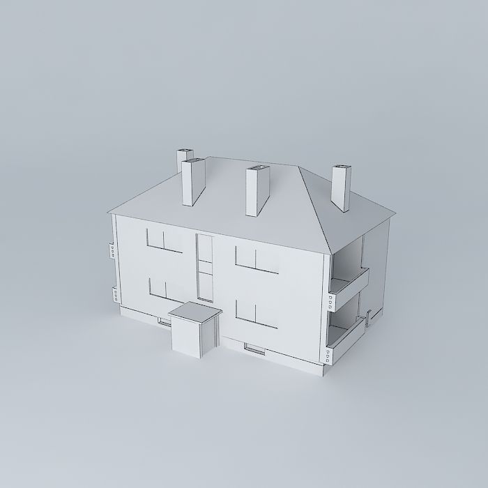 Older Residential Building Caprag 2 Free 3D model_4