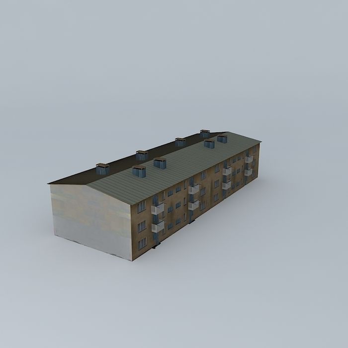 Caprag older residential building Free 3D model_1