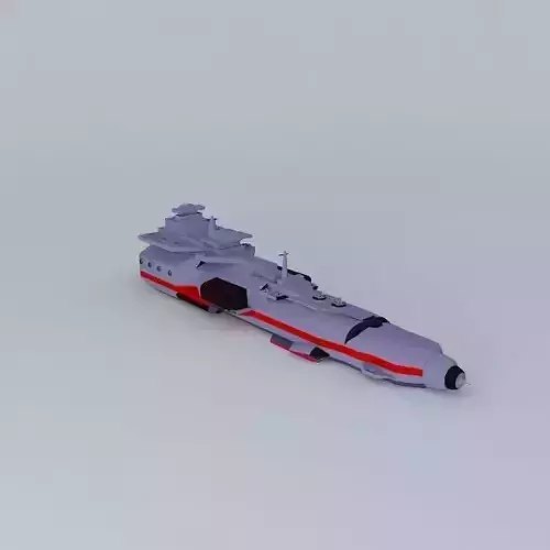 XB446 Yamato Space battleship classe Free 3D model