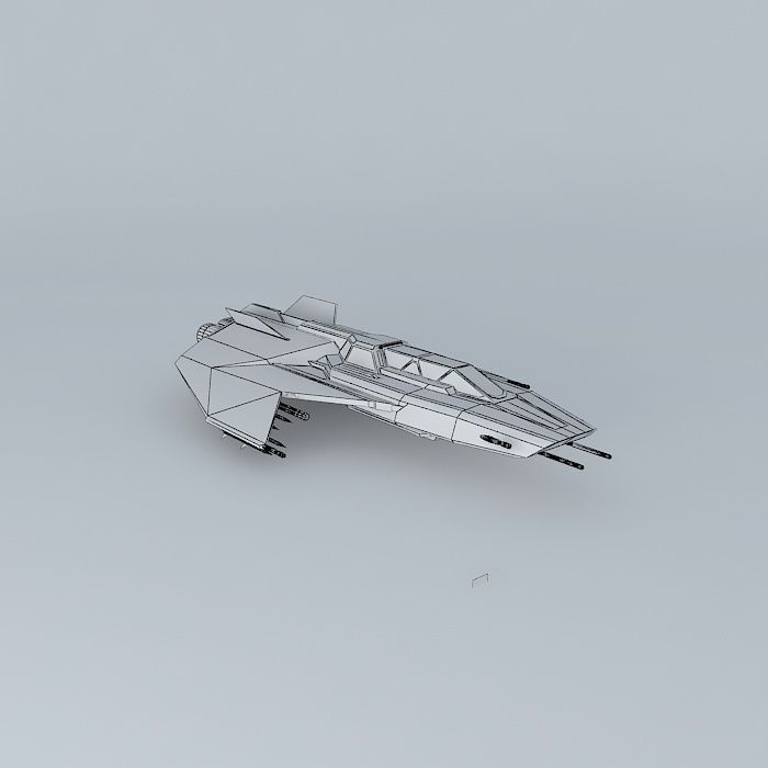 XF402 Spacefox Assault space fighter class Free 3D model_3