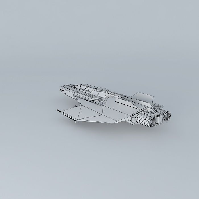XF402 Spacefox Assault space fighter class Free 3D model_4