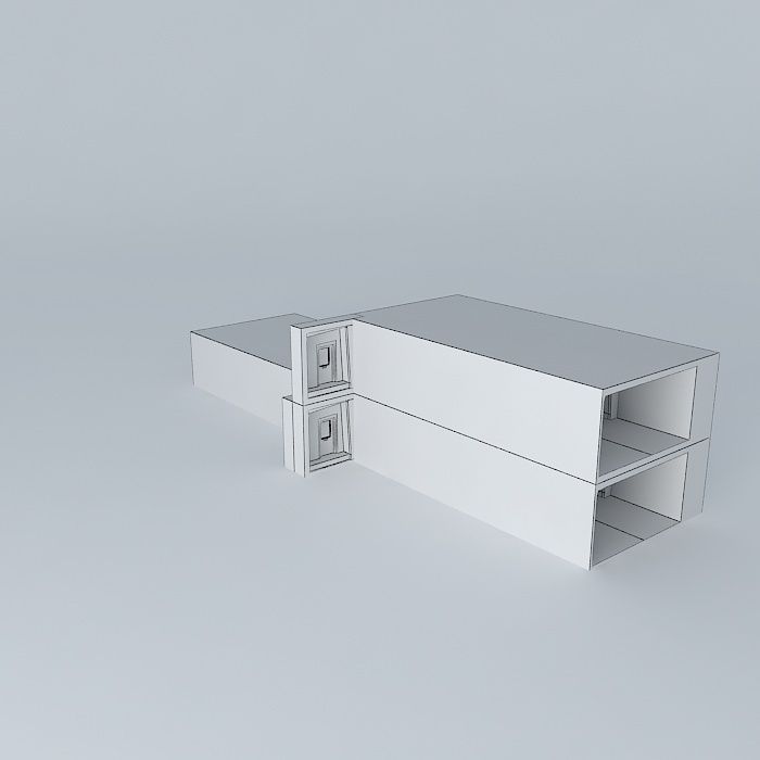 Silent Hill Abandoned corridor Door Segment 3D model_3