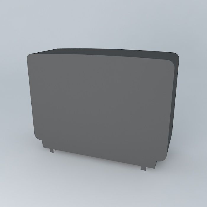 Retro TV 3D model_1