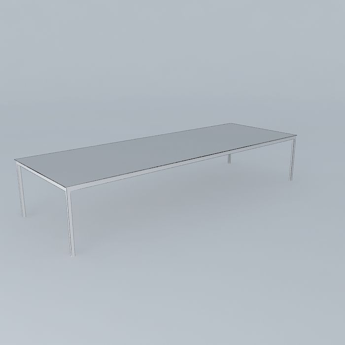 Glass Coffee Table 3D model_4
