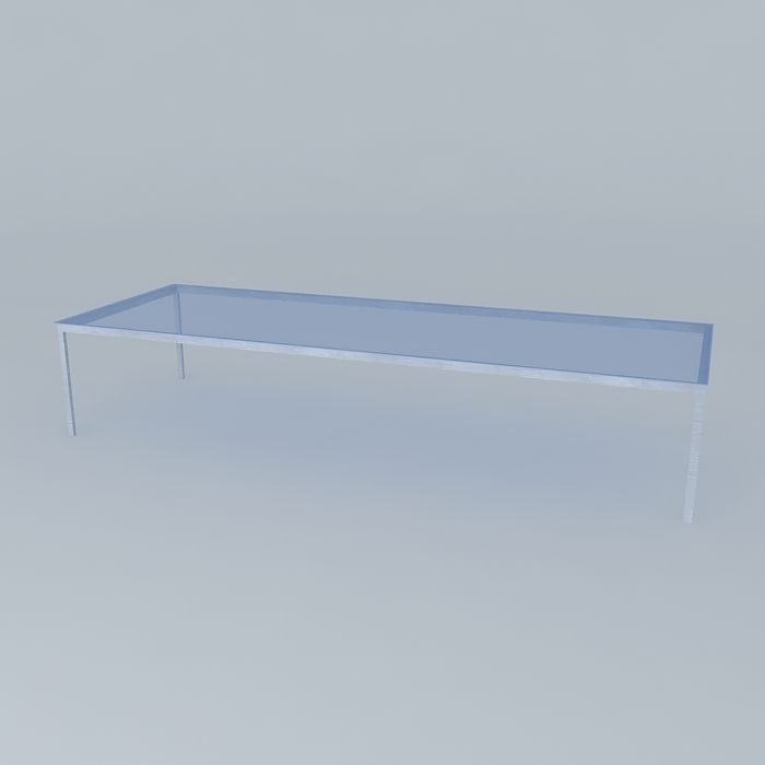 Glass Coffee Table 3D model_1