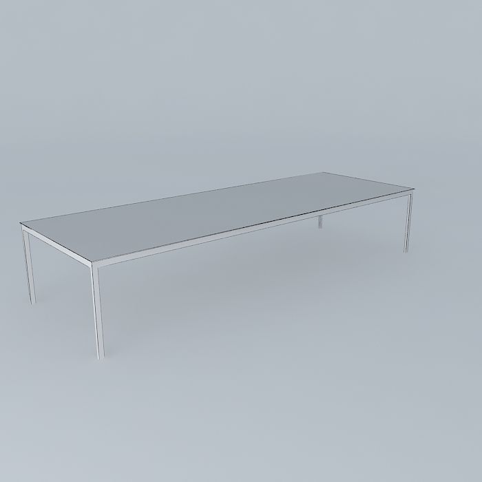 Glass Coffee Table 3D model_3