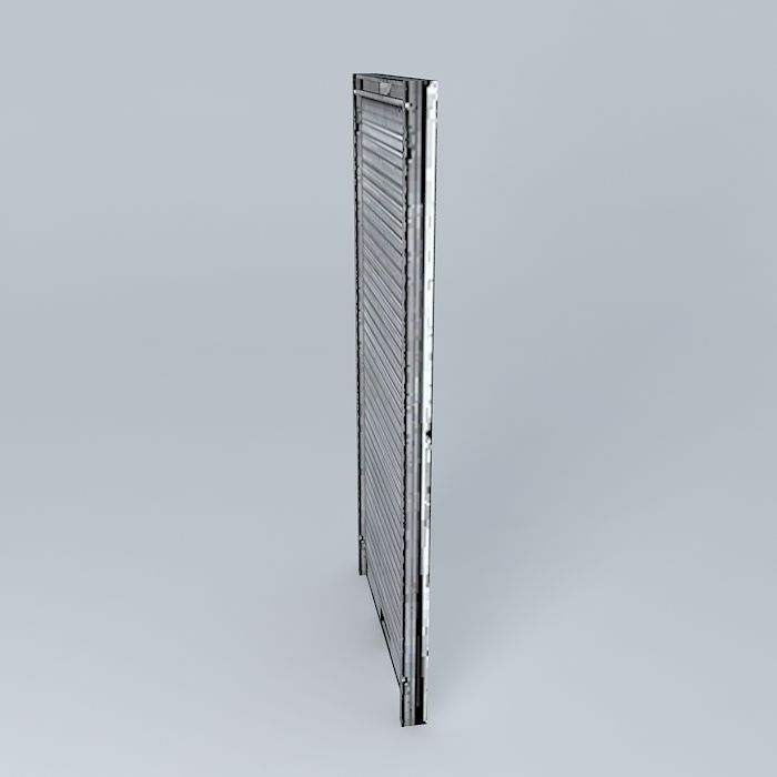 Metal Door Roller Shutter 3D model_2