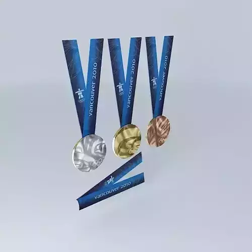 Vancouver 2010 Olympic Medals 3D model