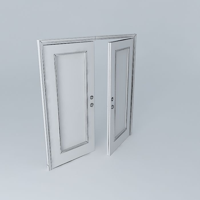 Double Stained Glass Doors 3D model_3