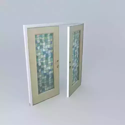 Double Stained Glass Doors