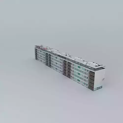 Long building in Sisak Free 3D model