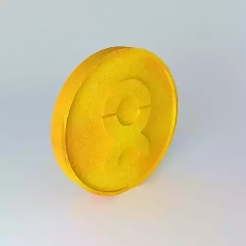 Oxfam Logo Gold Coin Version 3D model