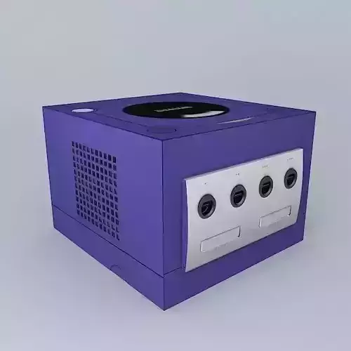 Nintendo Gamecube Game Console Blue 3D model