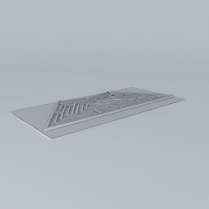 Hampton Court Palace Maze 3D model_4
