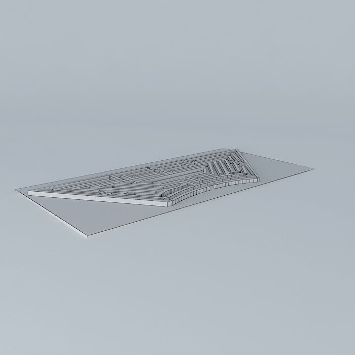 Hampton Court Palace Maze 3D model_3