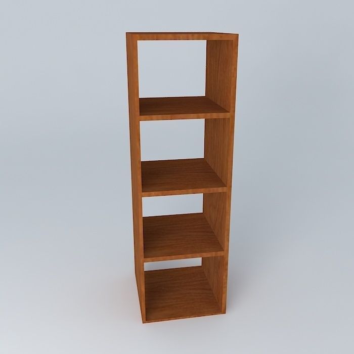 Simple Book Case 3D model_2