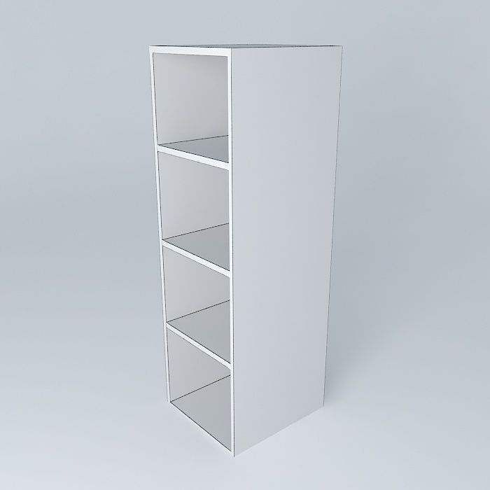 Simple Book Case 3D model_3
