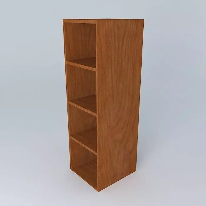 Simple Book Case 3D model_0