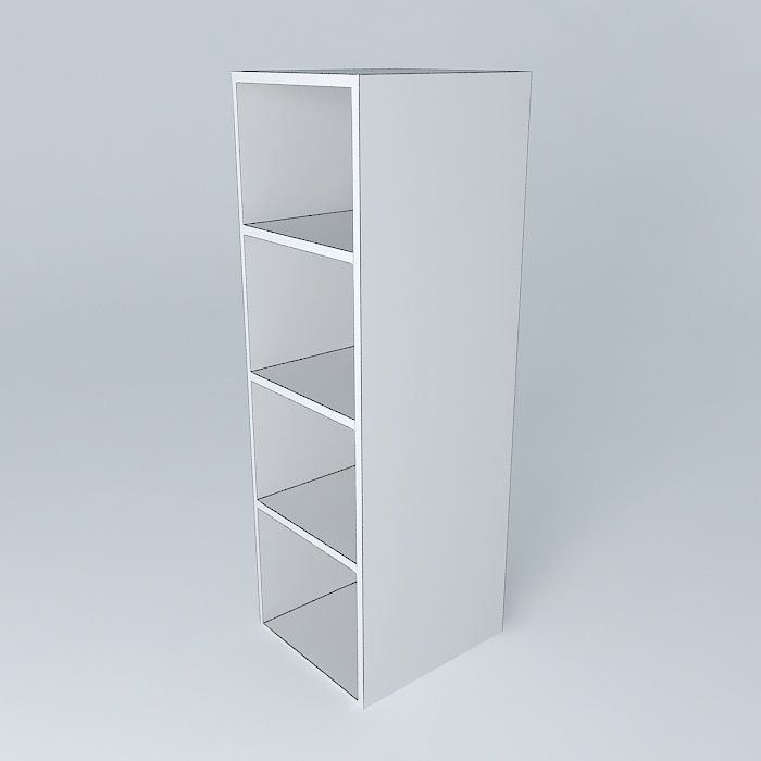Simple Book Case 3D model_4