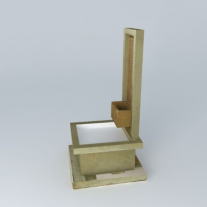 Wall of Water Fountain with Texture 3D model_2