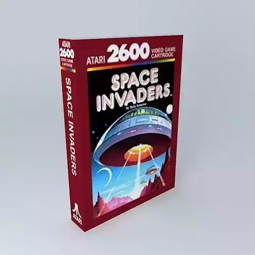 Atari 2600 Space Invaders Boxed Game PAL Version 3D model