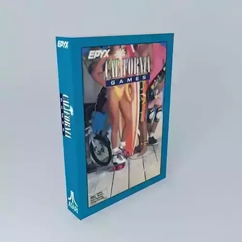 Atari 2600 California Games Boxed Game NTSC Version 3D model