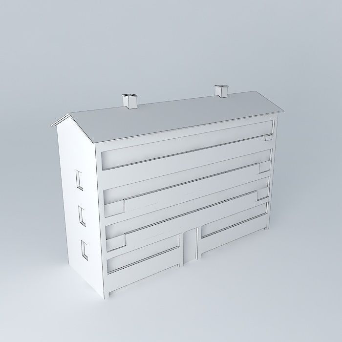 Residential building in Sisak centre Free 3D model_3