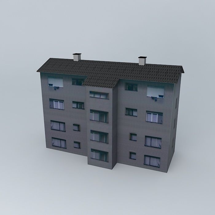 Residential building in Sisak centre Free 3D model_1