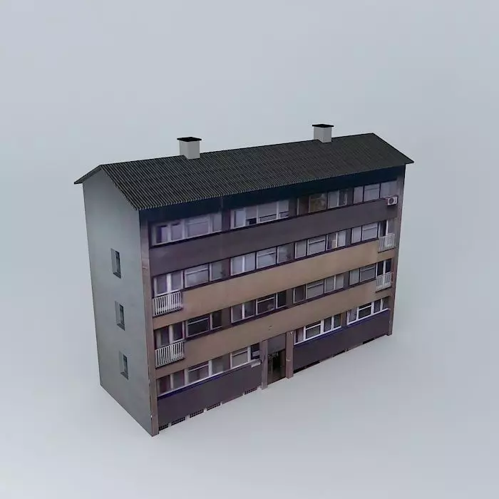 Residential building in Sisak centre Free 3D model_0
