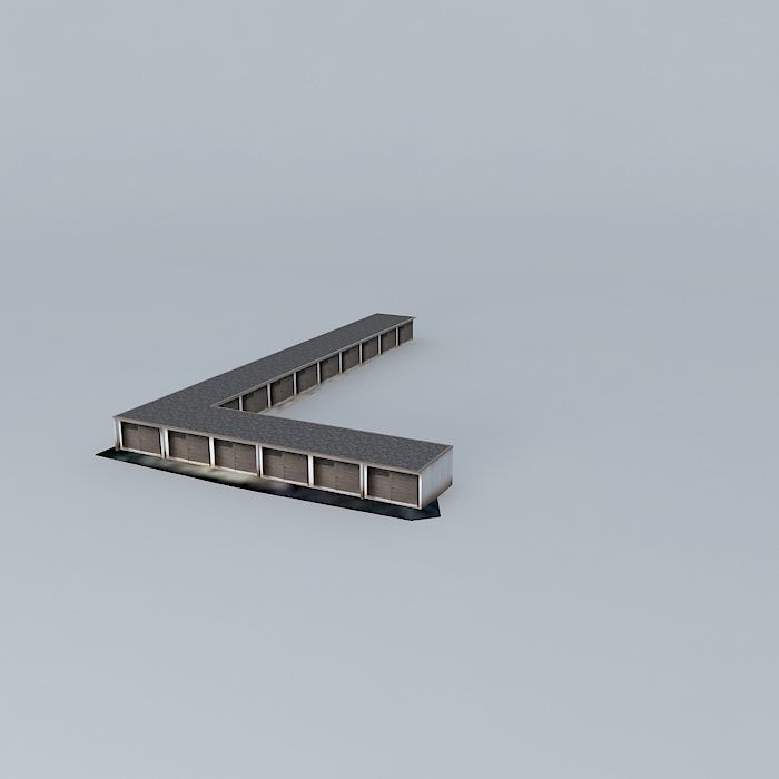 Garages in Meštrović square Free 3D model_1