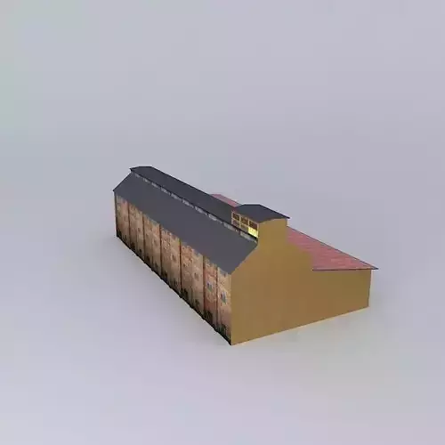 Warehouse building with roof