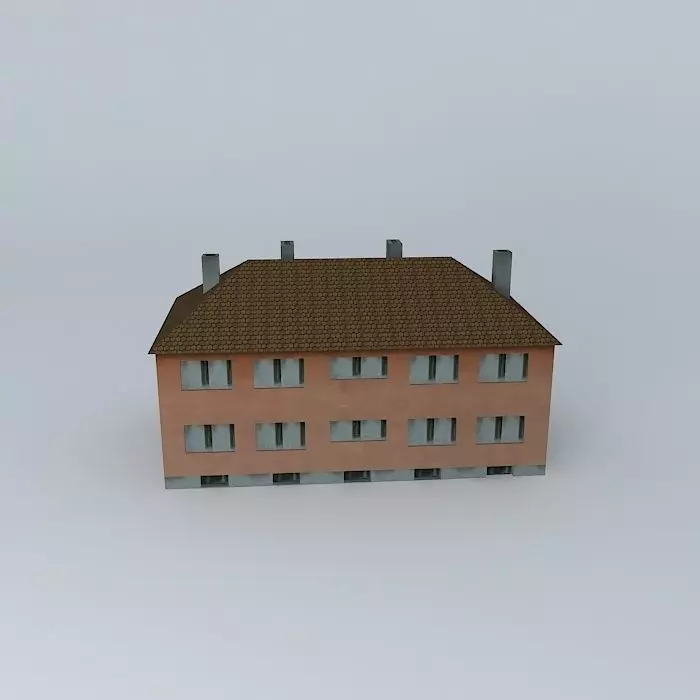 1950ies Small Building Low-poly 3D model