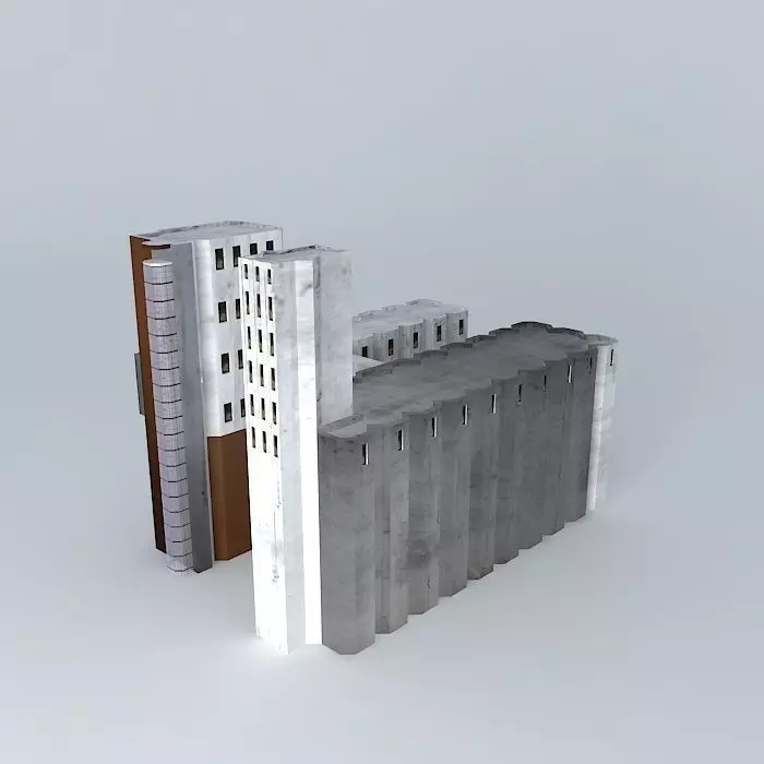Grain Silos Sisak Free 3D model