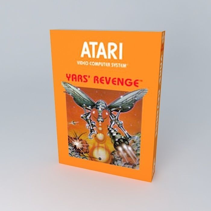 Atari 2600 Yars Revenge Boxed Game NTSC Version 3D model_1