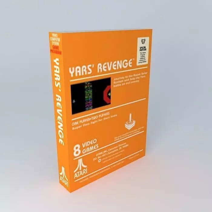 Atari 2600 Yars Revenge Boxed Game NTSC Version 3D model_0