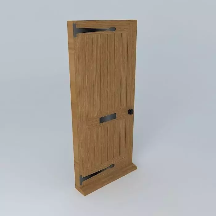 Doors wooden door Free 3D model_0