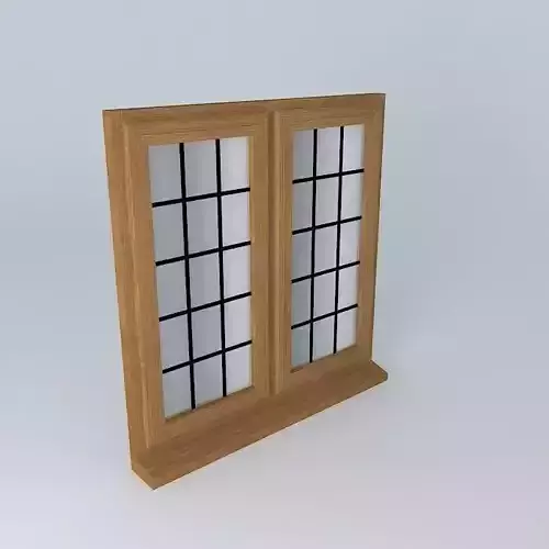 Window wooden Free 3D model