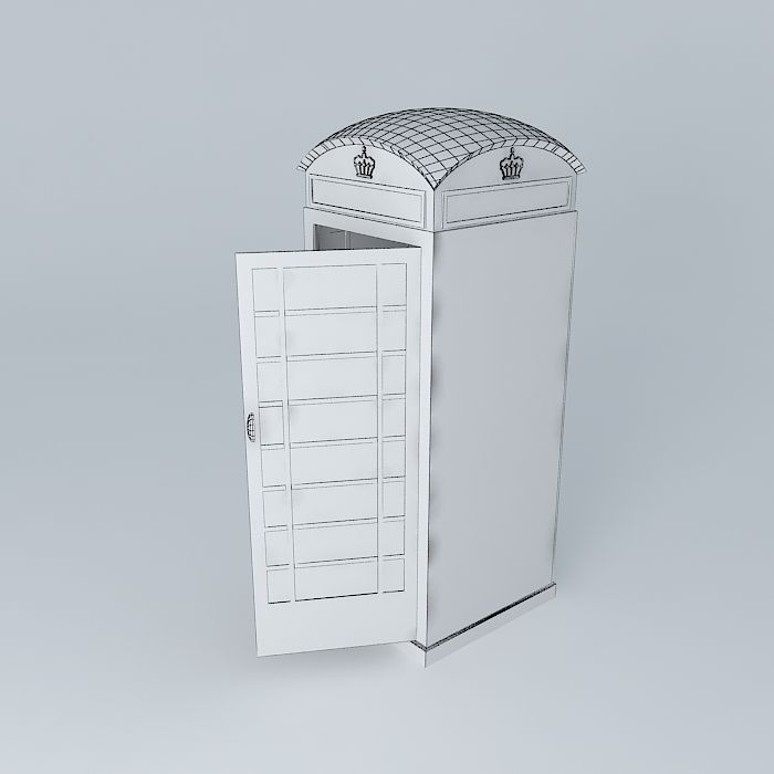 Telephone Box Free 3D model_4