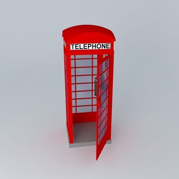 Telephone Box Free 3D model_2