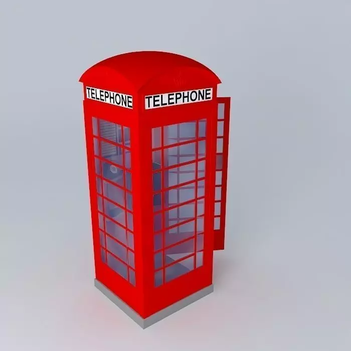 Telephone Box Free 3D model_0