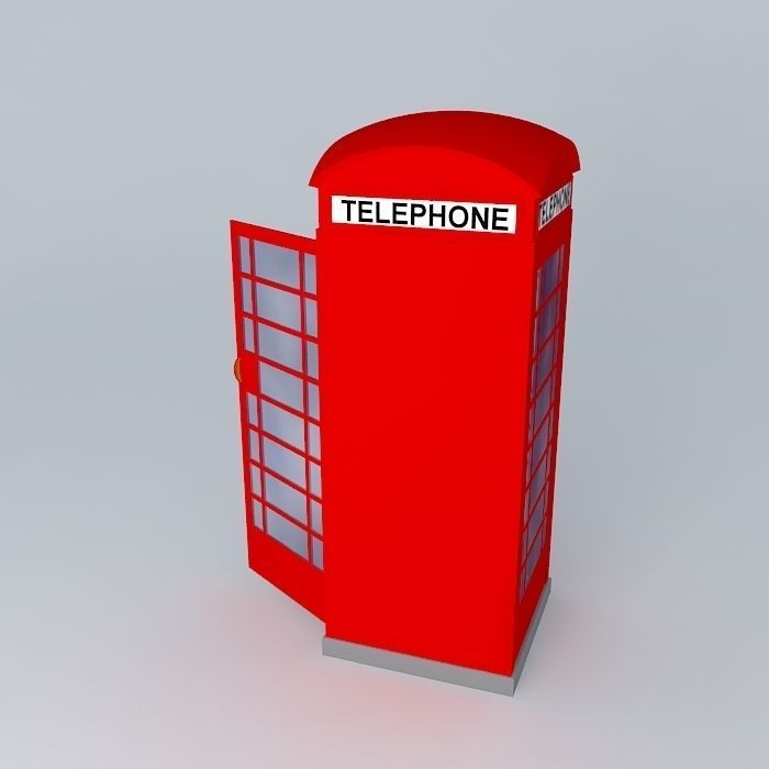 Telephone Box Free 3D model_1