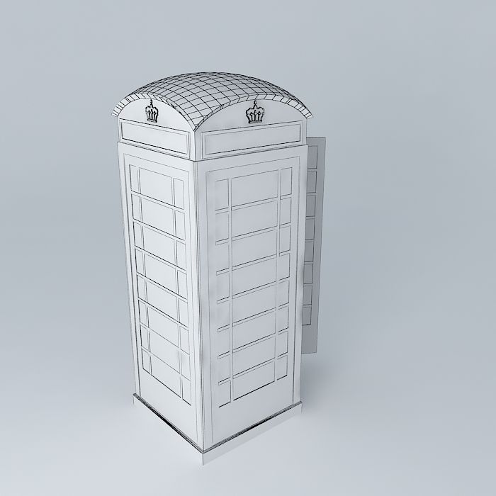 Telephone Box Free 3D model_3