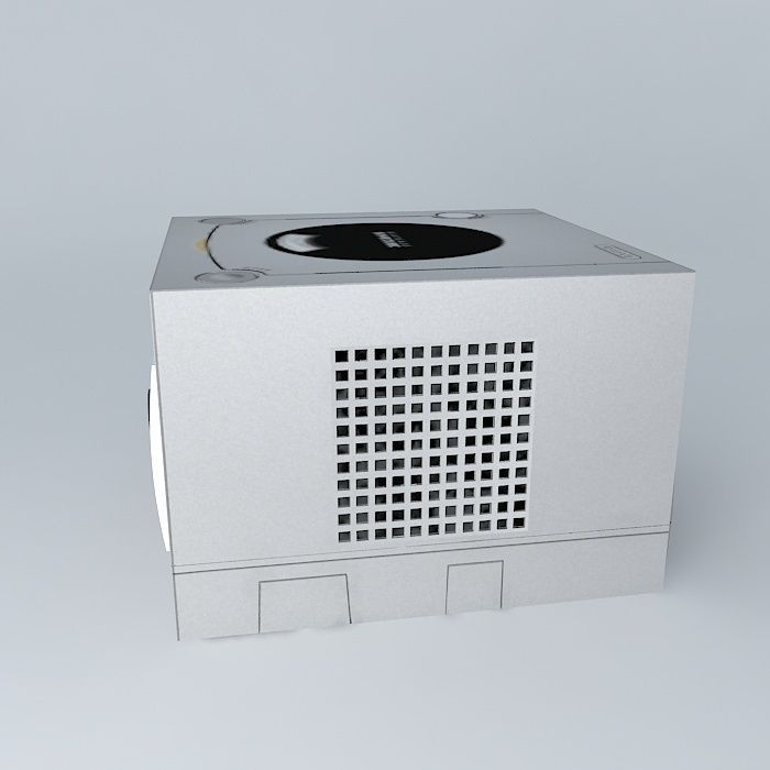 Nintendo Gamecube Game Console - Silver White 3D model_2