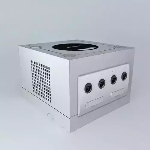 Nintendo Gamecube Game Console - Silver White 3D model